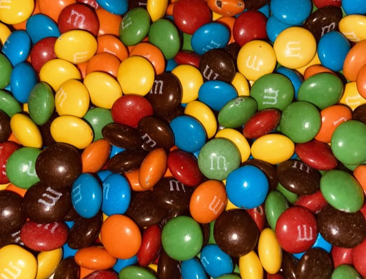A pile of M&Ms