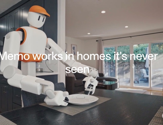 Sunday Robotics Mamo serving at a home kitchen counter
