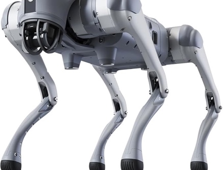 Grey Unitree quadruped robot