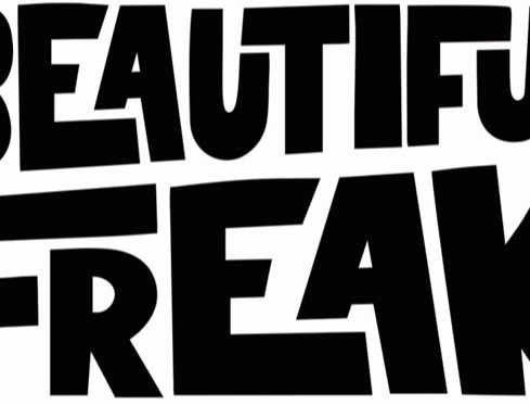 BEAUTIFUL FREAK in clean black sans-serif on white