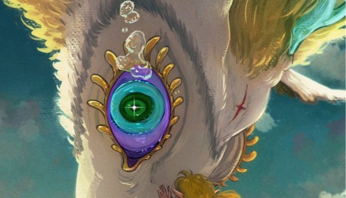 Breath of the Wild dragon-form Zelda, painterly