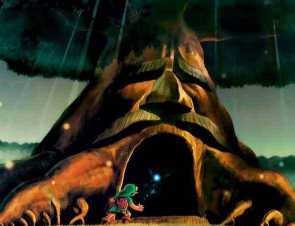 The Great Deku Tree from Ocarina of Time, painterly
