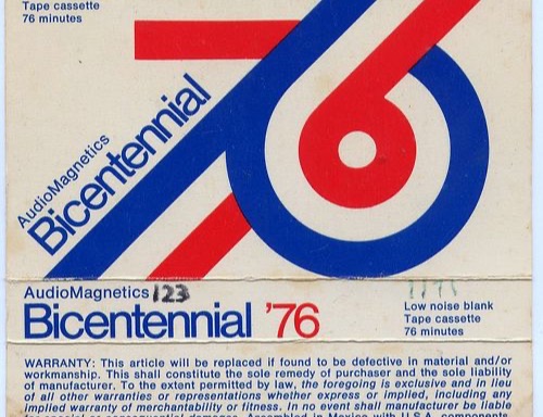 Bicentennial '76 cassette tape packaging