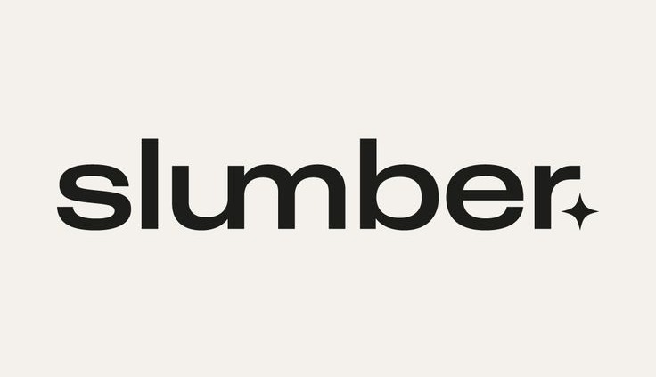 slumber wordmark in black sans-serif on cream